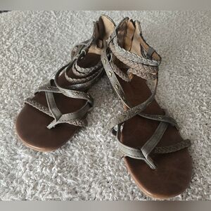 Maurices Braided Gladiator Sandals in Taupe